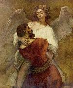 Rembrandt Peale Jakobs Kampf mit dem Engel painting